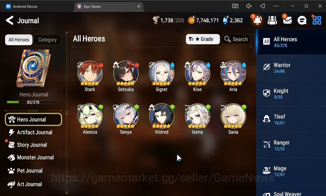 Epic Seven Accounts ASIA UnVerif| 3 ML (FL Lidica,LC Bellona,Fall Ceci image 6