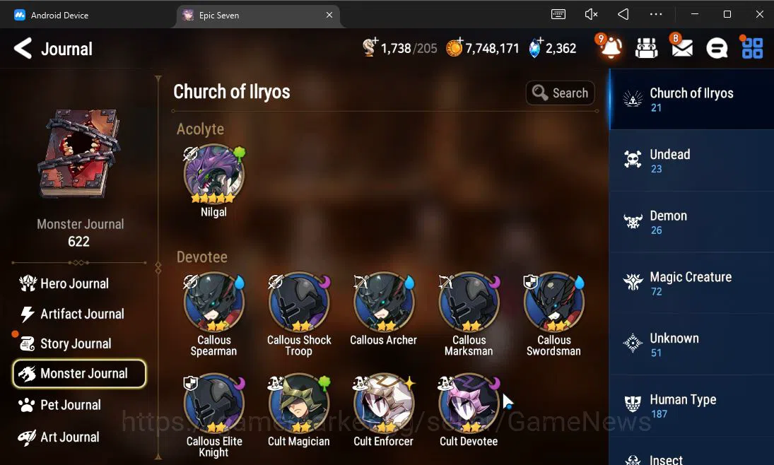 Epic Seven Accounts ASIA UnVerif| 3 ML (FL Lidica,LC Bellona,Fall Ceci image 9