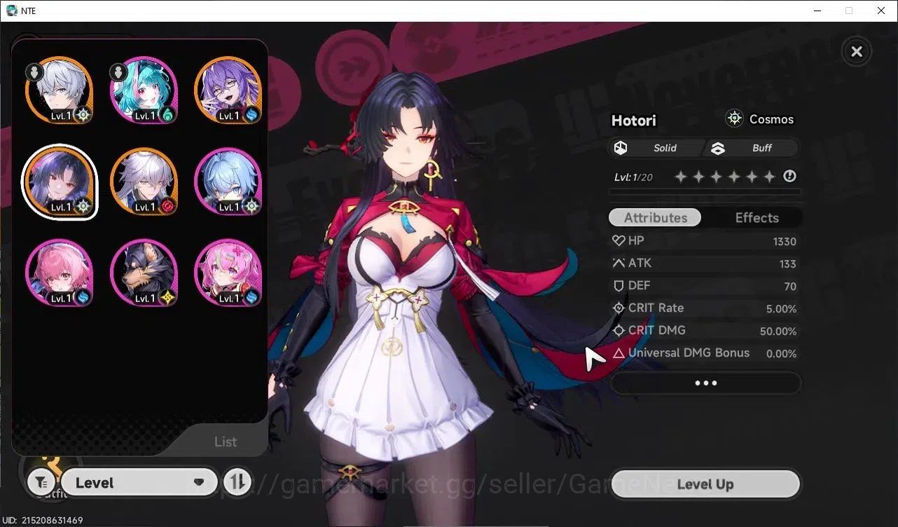 Neverness to Everness Accounts GLOBAL SEA|HL 3| 3 S-Class 1 Limited Hotori+Outfit|3,2k Annulith +2 S-Class Selector 1