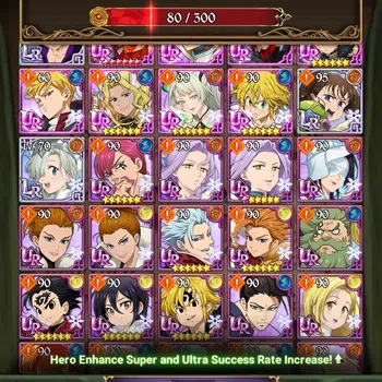 The Seven Deadly Sins: Grand Cross Accounts Endgame ASIA|3,1M CC|1K DM+80 LS|3 LR,9 UR+Full Collab Gachiakuta|N Meli6/6,Q