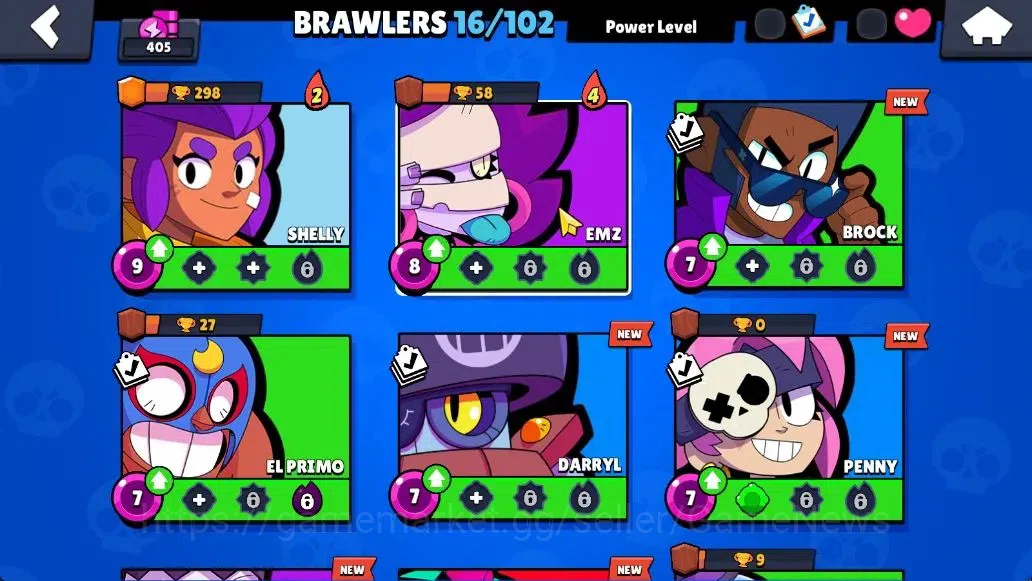 Brawl Stars Accounts 405 Trophy|12K Coins|16 Brawlers Myth Buzz|13 Skin|1 Myth Skin [Rude Lou] 1 Epic 1 SR|41 Gem 4K PP|Cn 5