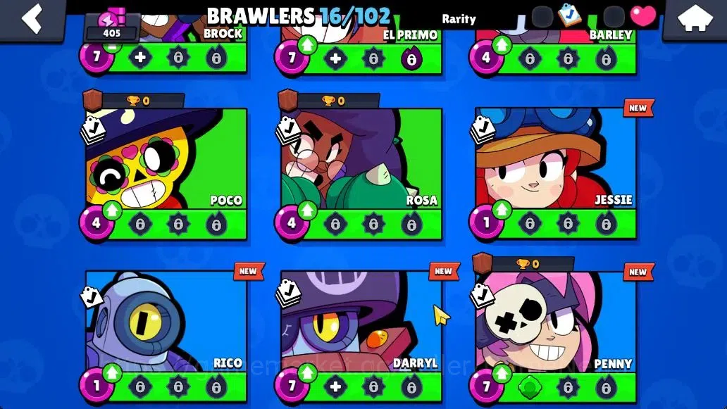 Brawl Stars Accounts 405 Trophy|12K Coins|16 Brawlers Myth Buzz|13 Skin|1 Myth Skin [Rude Lou] 1 Epic 1 SR|41 Gem 4K PP|Cn 7