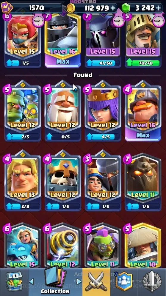Clash Royale Accounts High-End Lv 1570|Trophy 11593|KTL 15|Card 122|4 Max|6 Hero 10 EVO 8 Champ 22 Legend 33 Epic 30 Rare 13