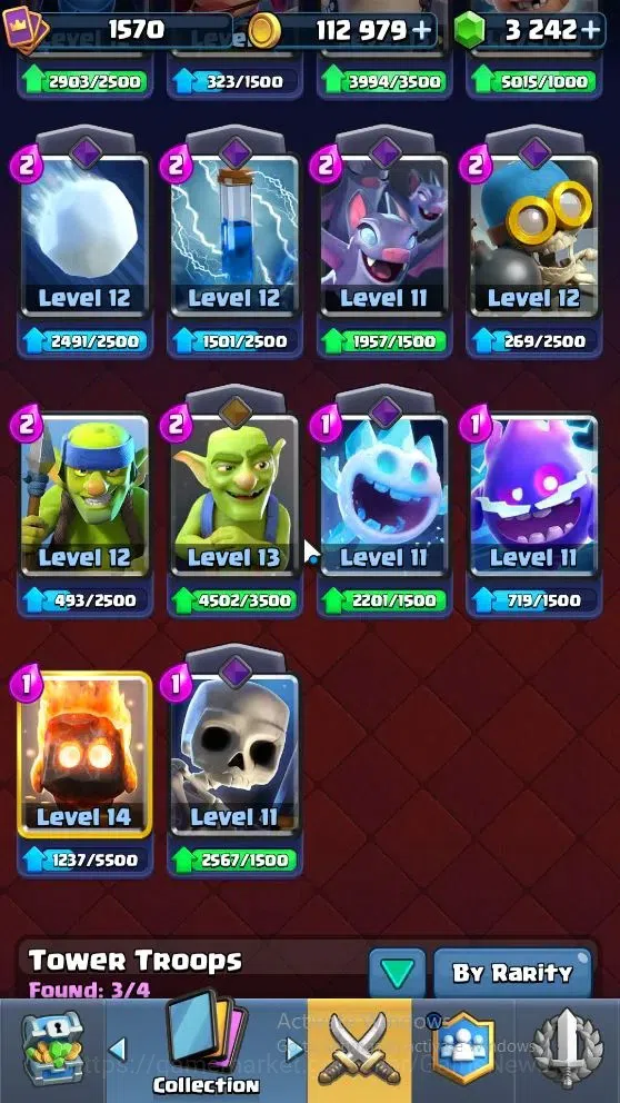 Clash Royale Accounts High-End Lv 1570|Trophy 11593|KTL 15|Card 122|4 Max|6 Hero 10 EVO 8 Champ 22 Legend 33 Epic 30 Rare 20