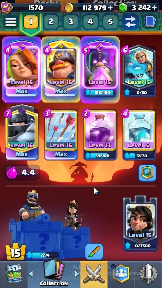 Clash Royale Accounts High-End Lv 1570|Trophy 11593|KTL 15|Card 122|4 Max|6 Hero 10 EVO 8 Champ 22 Legend 33 Epic 30 Rare 3