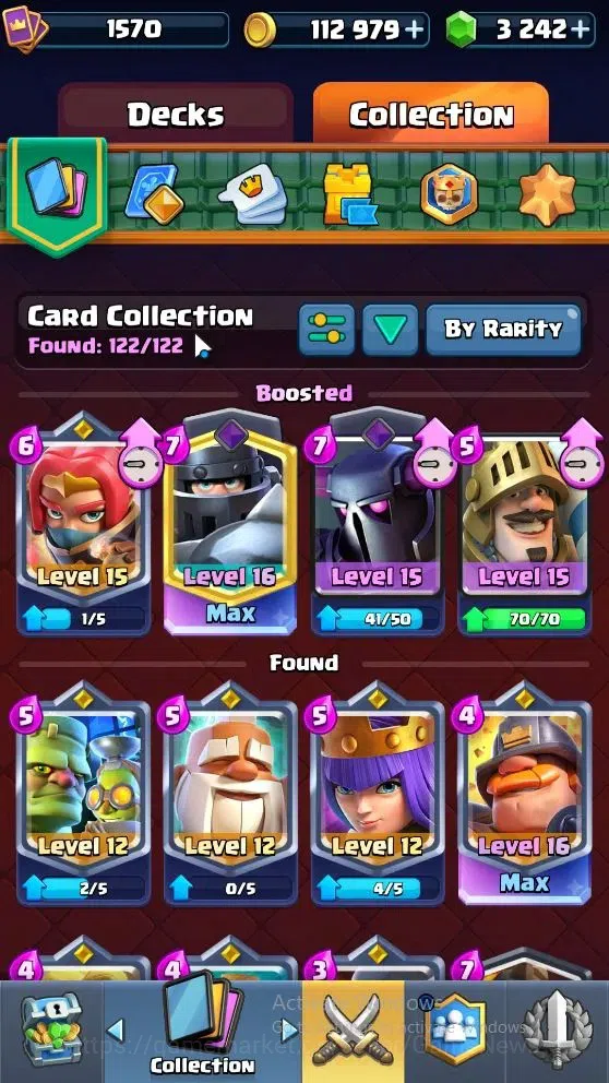 Clash Royale Accounts High-End Lv 1570|Trophy 11593|KTL 15|Card 122|4 Max|6 Hero 10 EVO 8 Champ 22 Legend 33 Epic 30 Rare 4