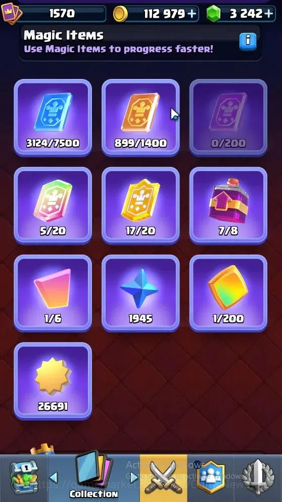 Clash Royale Accounts High-End Lv 1570|Trophy 11593|KTL 15|Card 122|4 Max|6 Hero 10 EVO 8 Champ 22 Legend 33 Epic 30 Rare 6