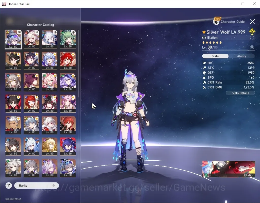 Honkai Star Rail Accounts Others Asia|TL 70|28 Limit|4 Prem Team|(HimeNova E2,Archer E1,Castorice,Acheron)+Sign Kafka 1