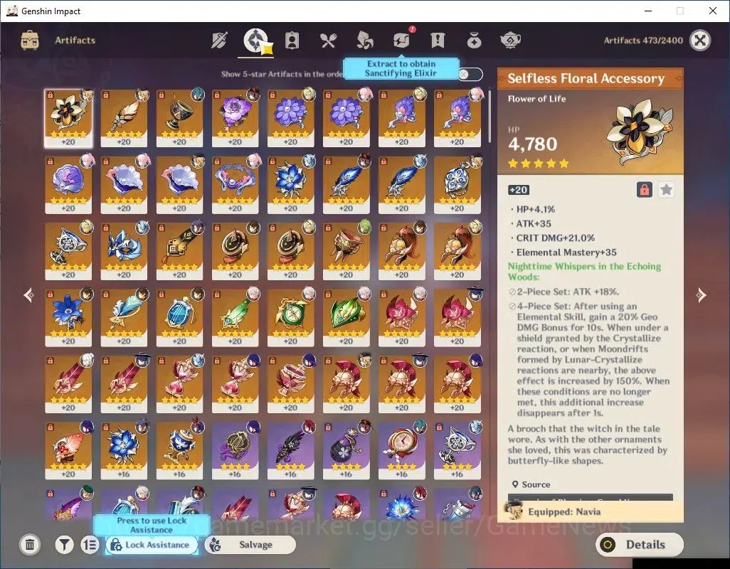 Genshin Impact Accounts Asia|AR 57|9 Limit +5(*5WEP)|Navia+Sign,Raiden,Kok image 6