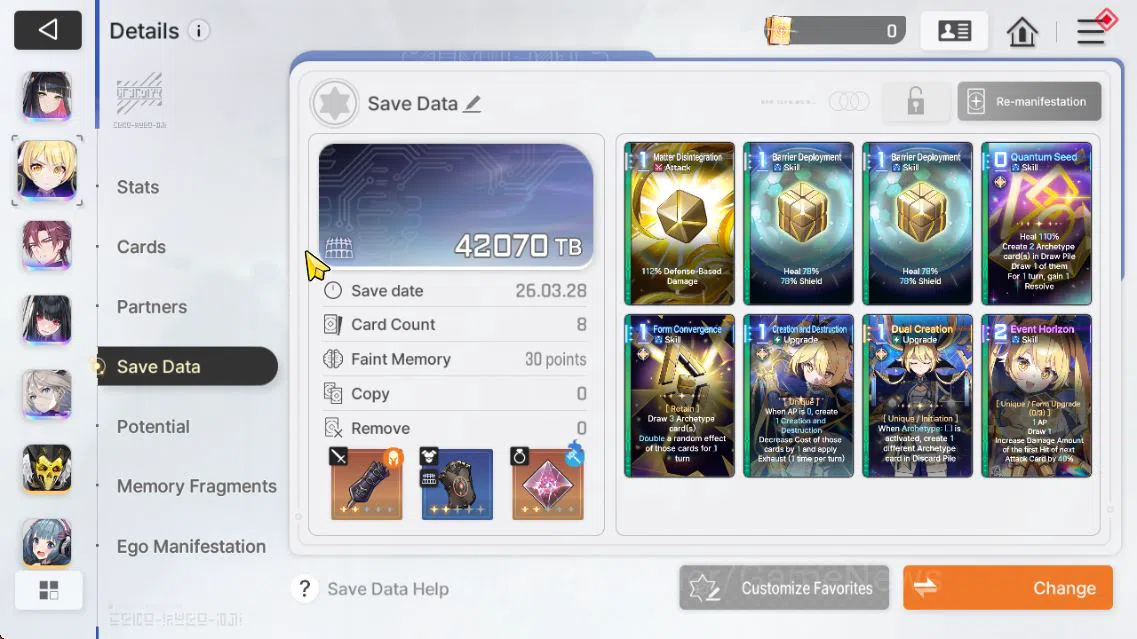 Chaos Zero Nightmare Accounts GLOBAL Lv 41|5 SSR(RitaM1,Tiphera,Kayron,Rin,RenoaM1)+10 SR(NiaM6,BerylM6,etc)|14 SR 14
