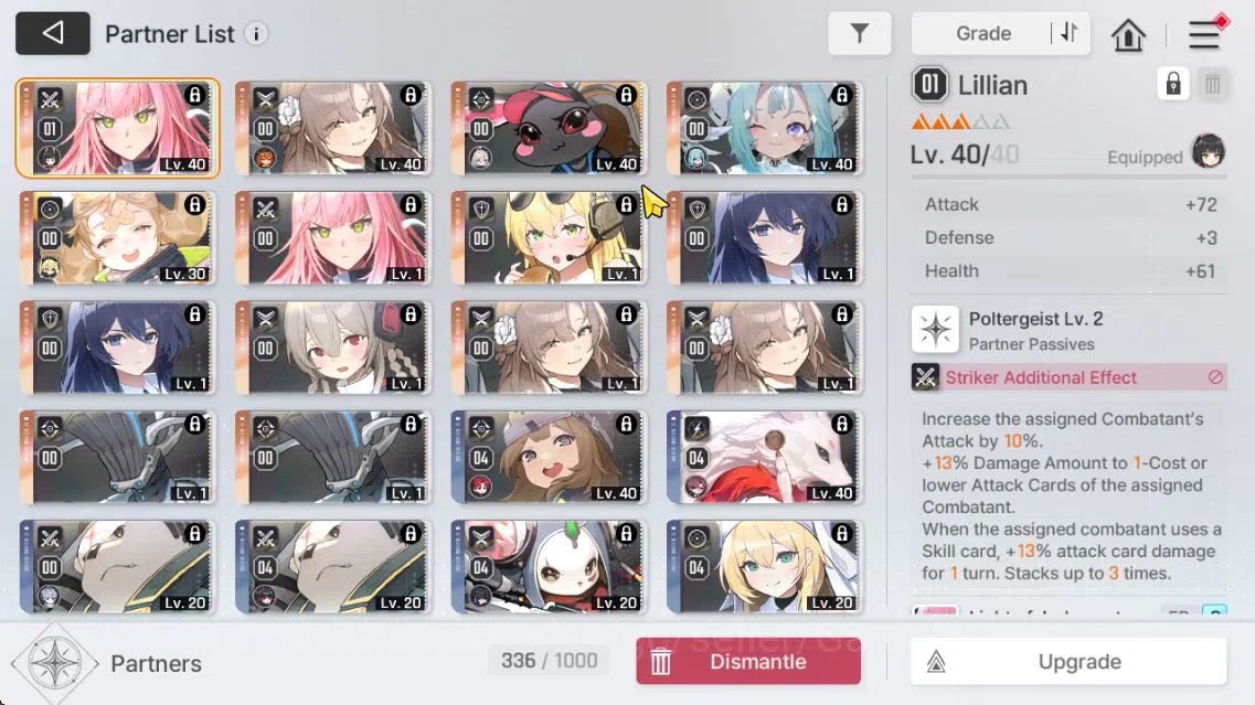 Chaos Zero Nightmare Accounts GLOBAL Lv 41|5 SSR(RitaM1,Tiphera,Kayron,Rin,RenoaM1)+10 SR(NiaM6,BerylM6,etc)|14 SR 5