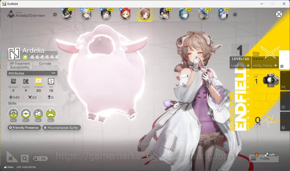 Arknights: Endfield Accounts ASIA | Starter, Rossi, Ardelia. more detail check image 7