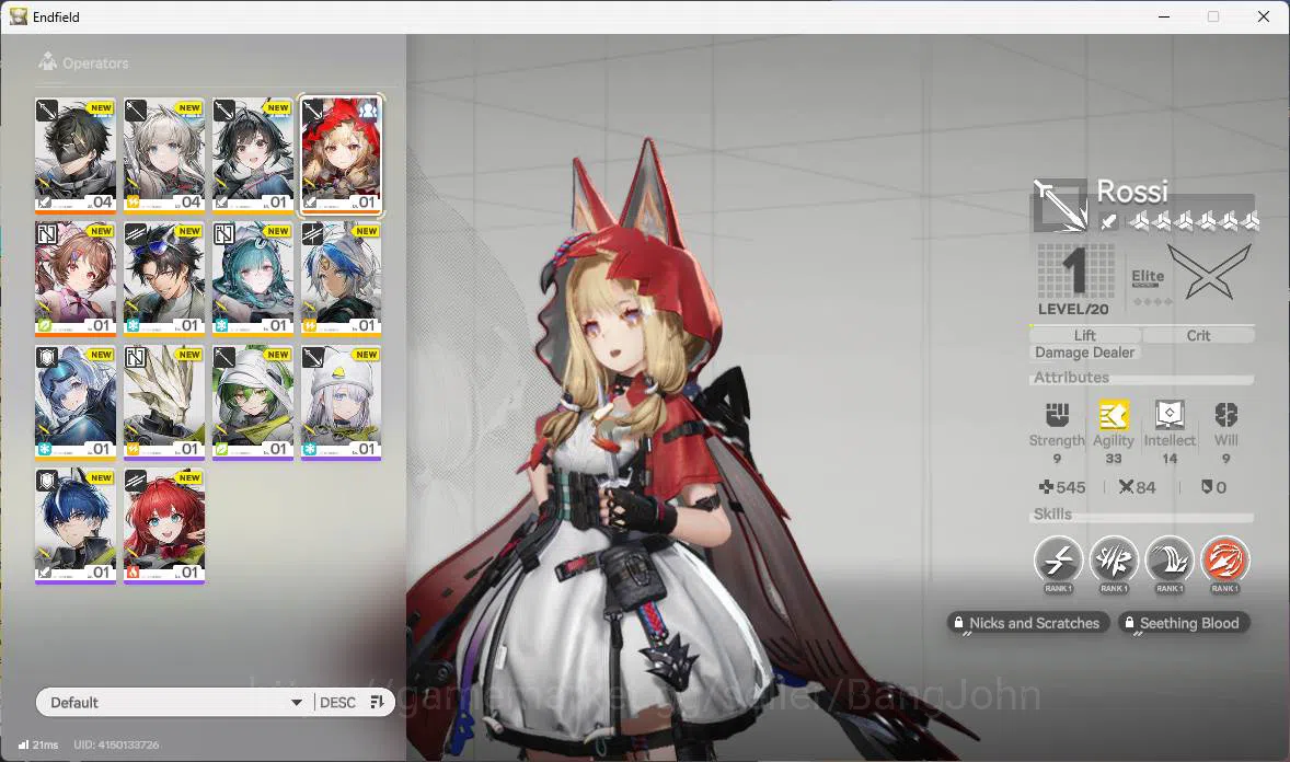 Arknights: Endfield Accounts ASIA | Starter, Rossi, Ardelia. more detail check image 9