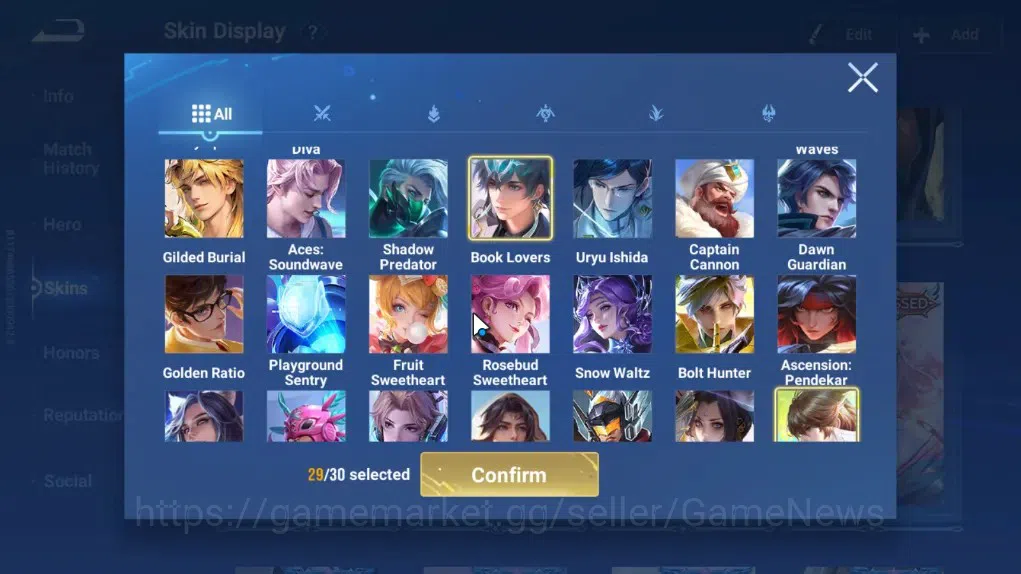 Honor of Kings Accounts Rare Skin Hero112 Skin222|Flawless Yao,Frozen LadyZhen,Mythic Mulan,BLEACH Ichigo,SaintSei 10
