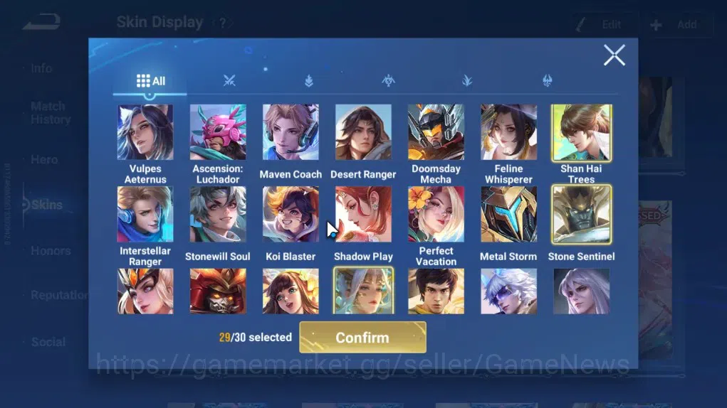 Honor of Kings Accounts Rare Skin Hero112 Skin222|Flawless Yao,Frozen LadyZhen,Mythic Mulan,BLEACH Ichigo,SaintSei 11