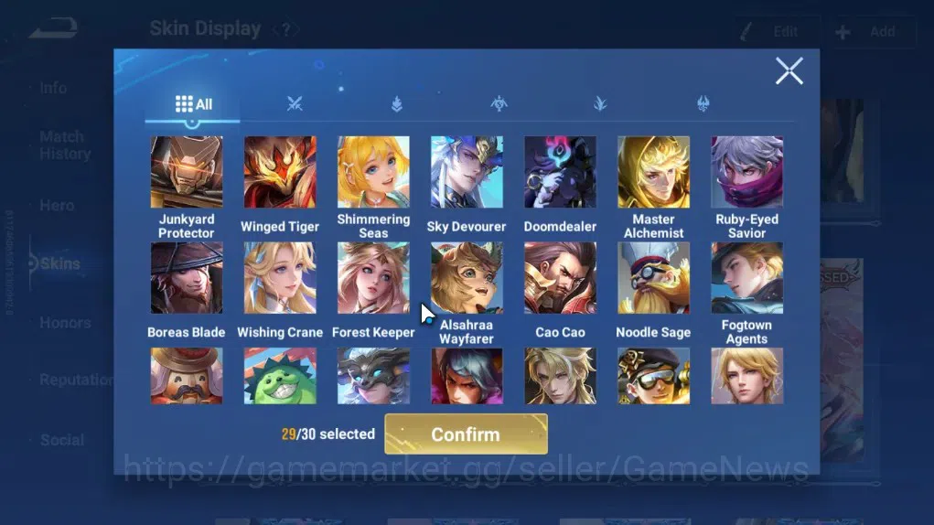 Honor of Kings Accounts Rare Skin Hero112 Skin222|Flawless Yao,Frozen LadyZhen,Mythic Mulan,BLEACH Ichigo,SaintSei 14