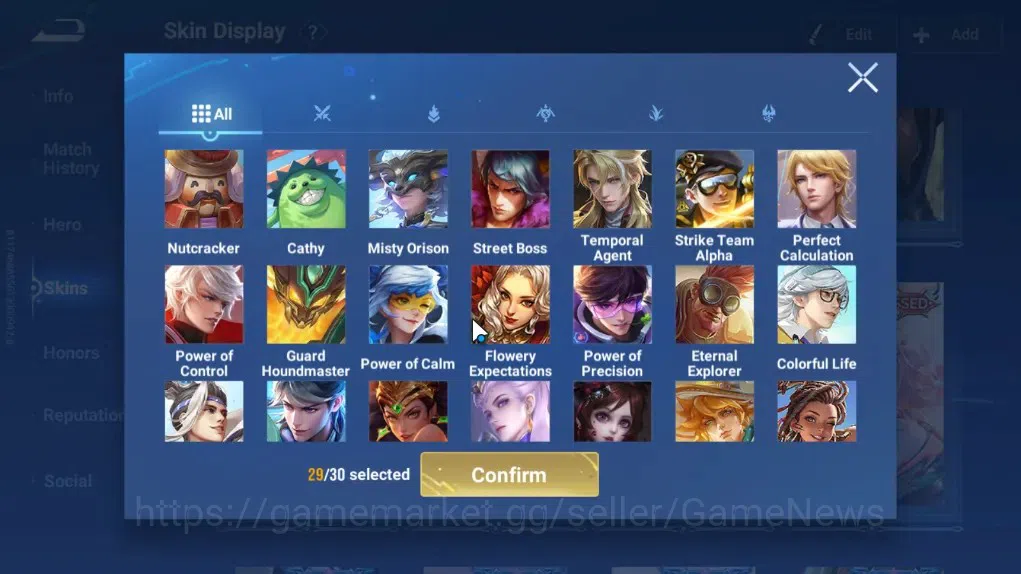 Honor of Kings Accounts Rare Skin Hero112 Skin222|Flawless Yao,Frozen LadyZhen,Mythic Mulan,BLEACH Ichigo,SaintSei 15