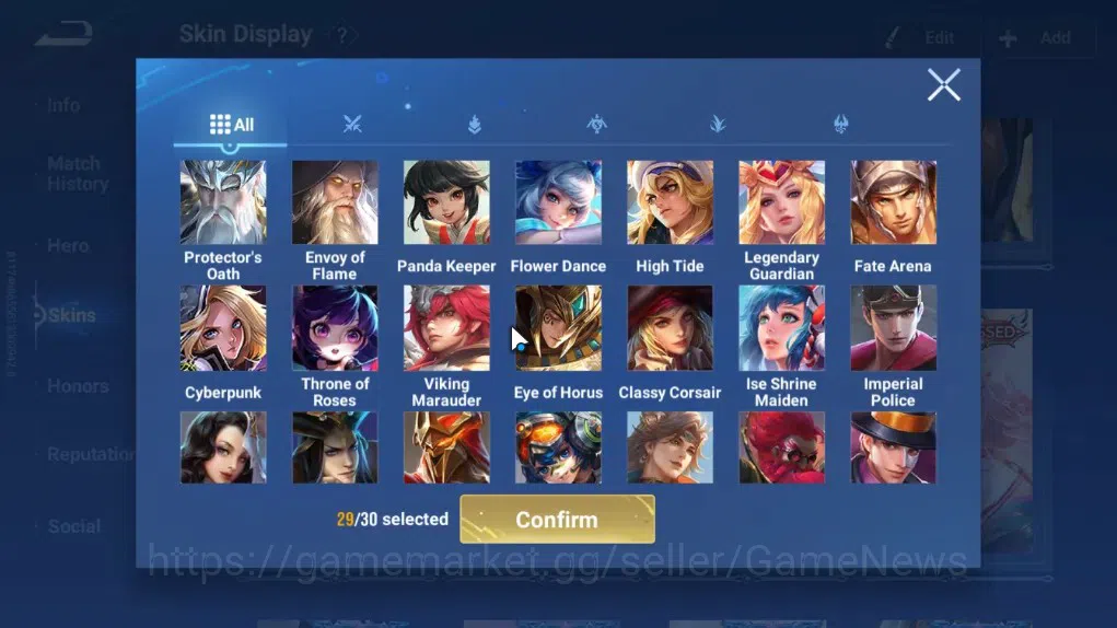 Honor of Kings Accounts Rare Skin Hero112 Skin222|Flawless Yao,Frozen LadyZhen,Mythic Mulan,BLEACH Ichigo,SaintSei 18