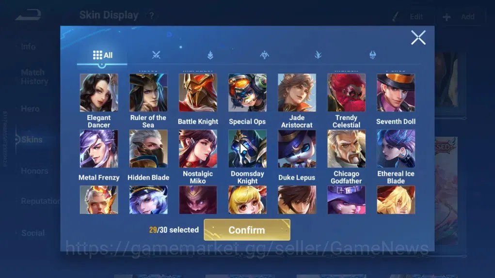 Honor of Kings Accounts Rare Skin Hero112 Skin222|Flawless Yao,Frozen LadyZhen,Mythic Mulan,BLEACH Ichigo,SaintSei 19