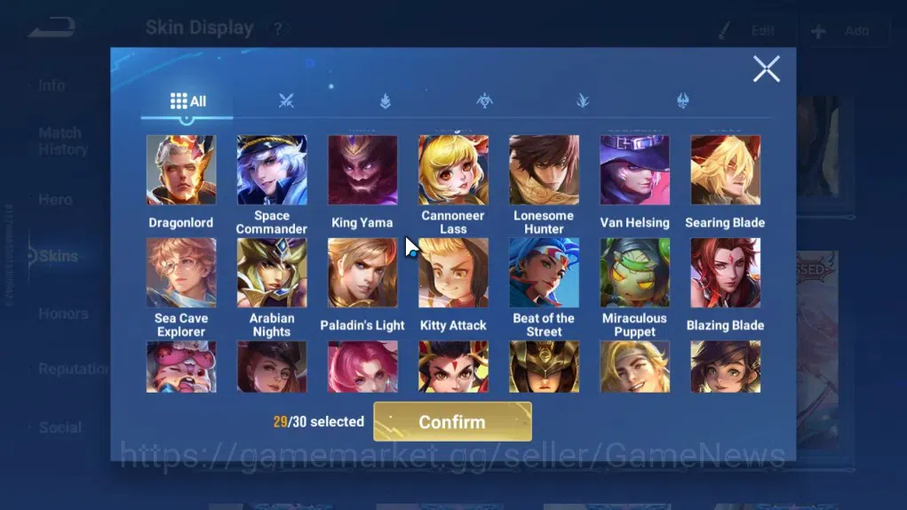 Honor of Kings Accounts Rare Skin Hero112 Skin222|Flawless Yao,Frozen LadyZhen,Mythic Mulan,BLEACH Ichigo,SaintSei 20