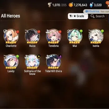 Epic Seven Accounts Starter Global|Unverif|New ERA Starter 2 ML (T.R. Elvira, Solitaria ots)|Theater+PoH+Bless ON|Many