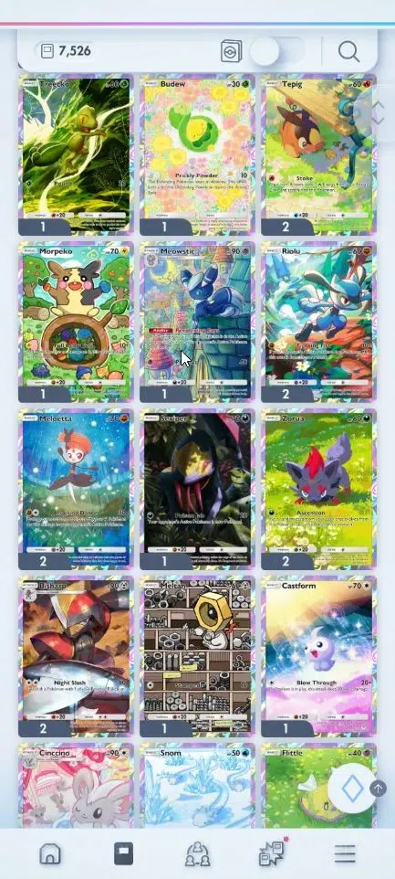 Pokémon TCG Pocket Accounts EN 7,5K Card|144 EX|2 Crown (Candy,Pikachu) 37 Shi image 11