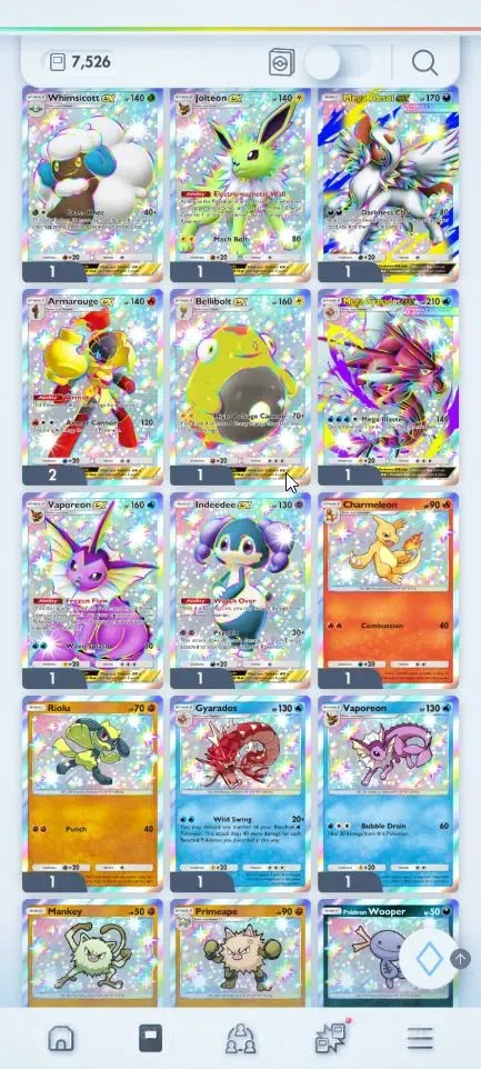 Pokémon TCG Pocket Accounts EN 7,5K Card|144 EX|2 Crown (Candy,Pikachu) 37 Shi image 2