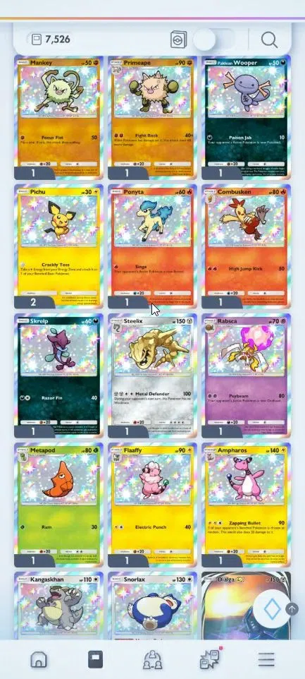 Pokémon TCG Pocket Accounts EN 7,5K Card|144 EX|2 Crown (Candy,Pikachu) 37 Shi image 3
