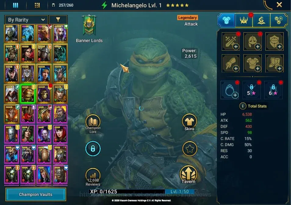 Raid: Shadow Legends Accounts Lv 18|395K Power|17 Legend(Artak,Rotos,Xenomorph,A image 11