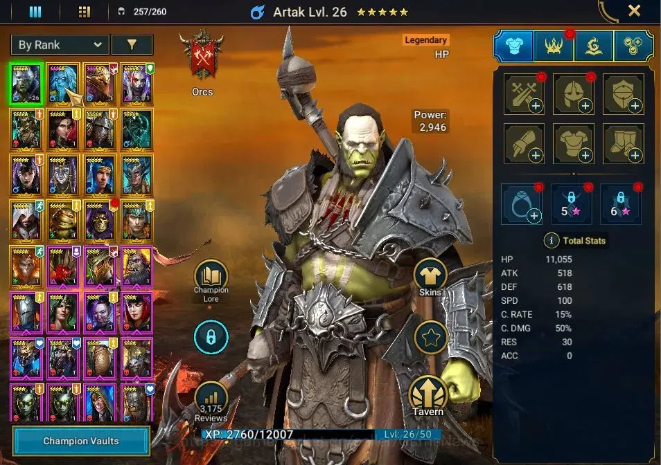 Raid: Shadow Legends Accounts Lv 18|395K Power|17 Legend(Artak,Rotos,Xenomorph,A image 2