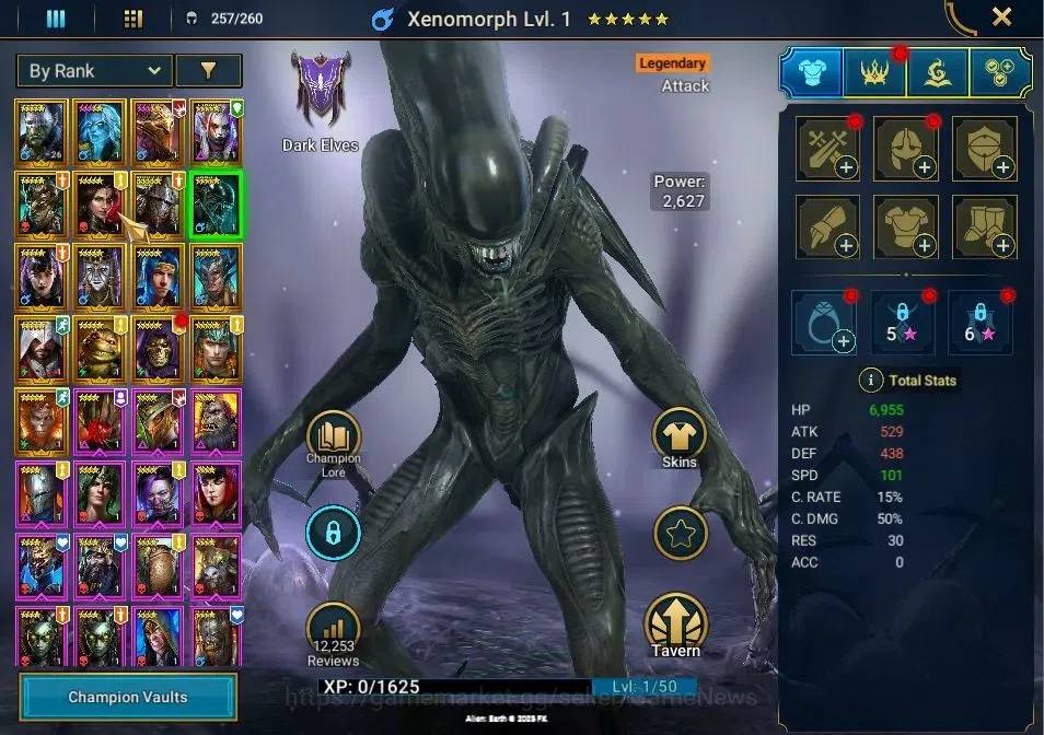 Raid: Shadow Legends Accounts Lv 18|395K Power|17 Legend(Artak,Rotos,Xenomorph,A image 4