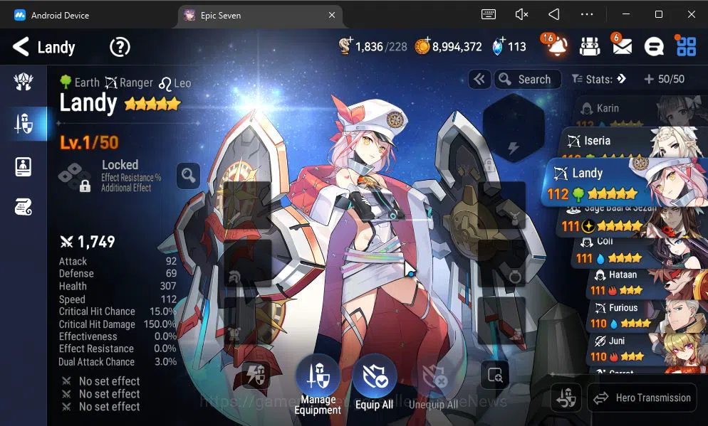 Epic Seven Accounts GLOBAL Unverif|NEW ERA|6 ML(WOM Tenebria,SE Celine image 2