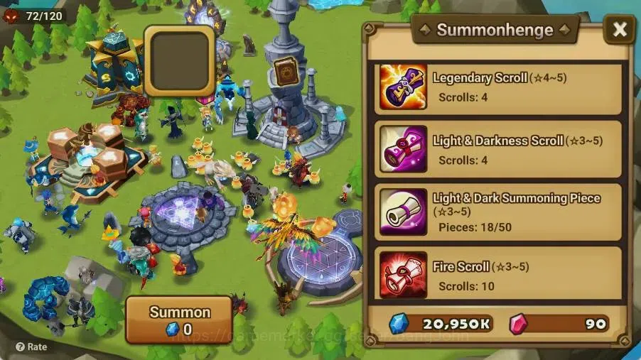 Summoners War: Sky Arena Accounts Starter GLOBAL | NB 5 TESHAR,Starter Gacha 115 12Y+160 11Y Scrool, 3 Legendary All 4