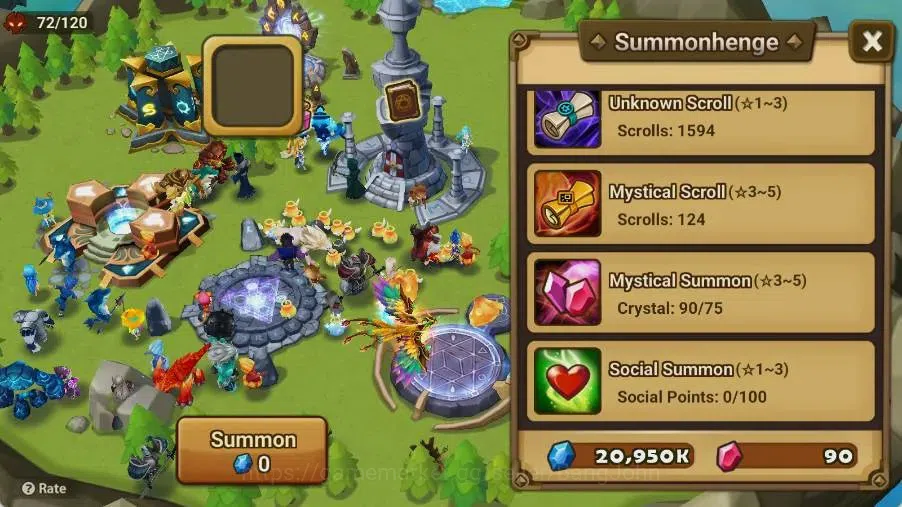 Summoners War: Sky Arena Accounts Starter GLOBAL | NB 5 TESHAR,Starter Gacha 115 12Y+160 11Y Scrool, 3 Legendary All 5
