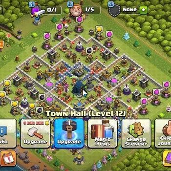 Clash of Clans Accounts High-End LV 106|TH 12-BH 5|HH 6|Limited Skin|BK 50,AQ 50,GW 21,MP 30|BM 1|240 Gems|CN OFF|Protect