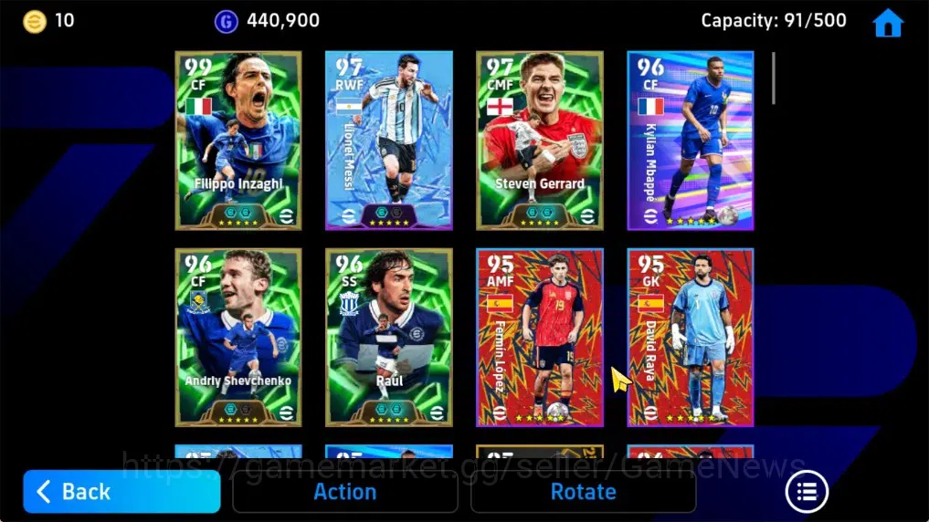 eFootball Accounts Android|Epic Filippo Inzaghi,Raul,Showtime Lionel image 5