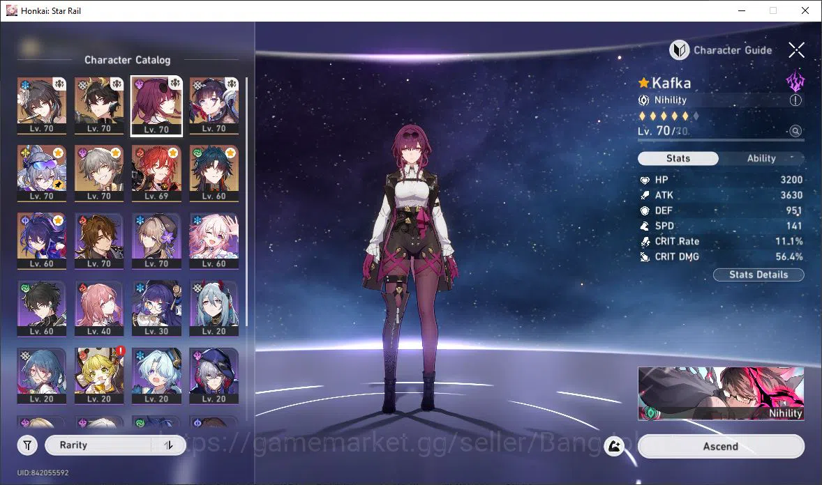 Honkai Star Rail Accounts [ASIA] TL 60 | 8 Limit | Ruan Mei | Dan Heng | Kaf image 13