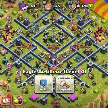 Clash of Clans Accounts High-End LV 135|TH 13-BH 9|HH 7|Limited Skin|BK 72,AQ 75,MP 27,GW 50,RC 25|BM 30|1,2K Gems|Protect