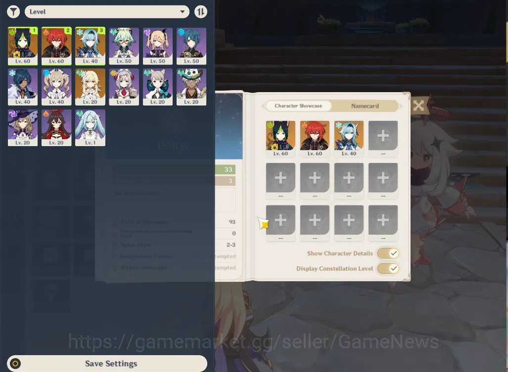 Genshin Impact Accounts ASIA|AR33|Starter|1Limited+11(*4Character)|Eula,Ti image 13
