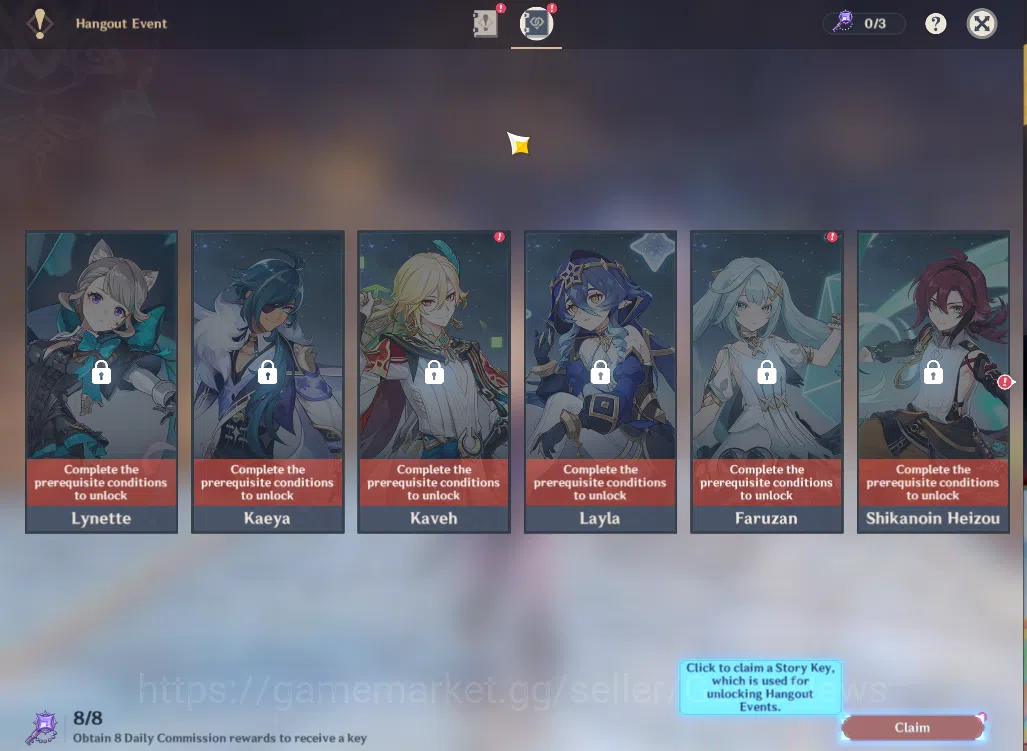 Genshin Impact Accounts ASIA|AR33|Starter|1Limited+11(*4Character)|Eula,Ti image 3