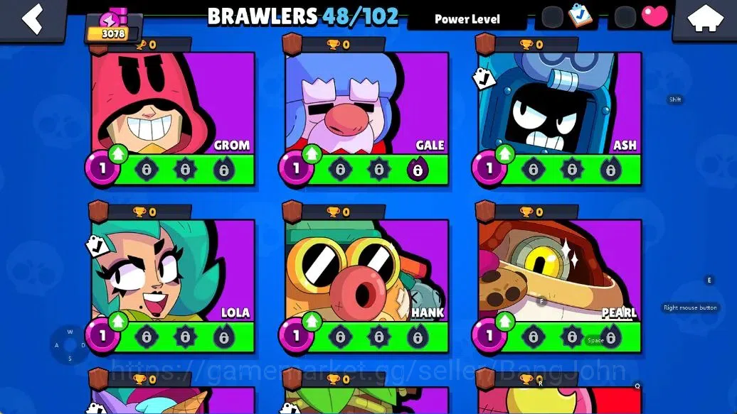 Brawl Stars Accounts Android | 3078 Thropy|48 Brawler-7 Max Lv|3 Max Lv image 10