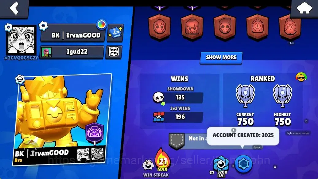 Brawl Stars Accounts Android | 3078 Thropy|48 Brawler-7 Max Lv|3 Max Lv image 3
