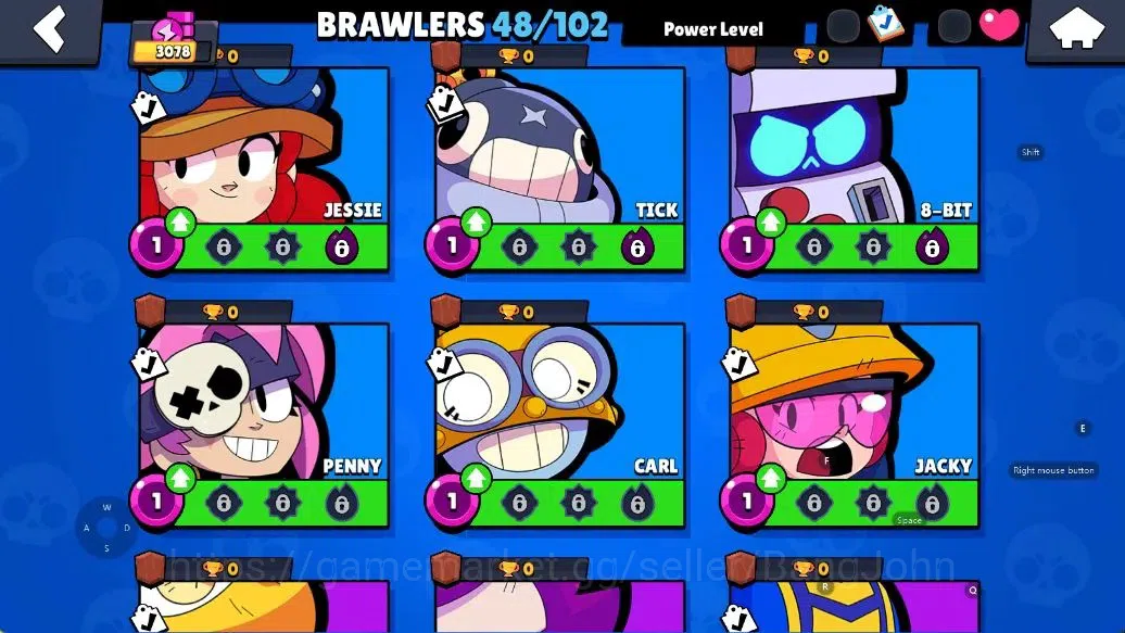Brawl Stars Accounts Android | 3078 Thropy|48 Brawler-7 Max Lv|3 Max Lv image 8
