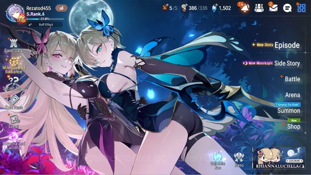 Epic Seven Accounts Asia| 21 ML (Shepherd ot Dark Diene, Rhianna and L image 10