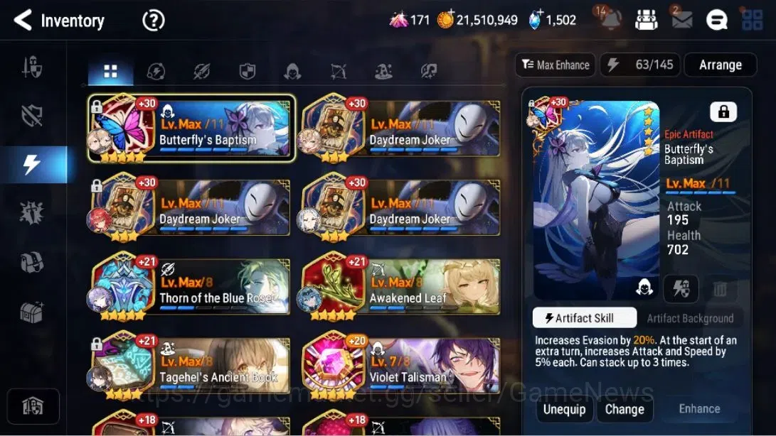 Epic Seven Accounts Asia| 21 ML (Shepherd ot Dark Diene, Rhianna and L image 17