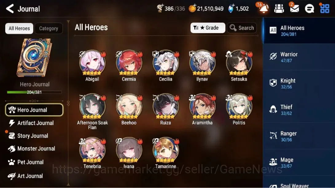 Epic Seven Accounts Asia| 21 ML (Shepherd ot Dark Diene, Rhianna and L image 3
