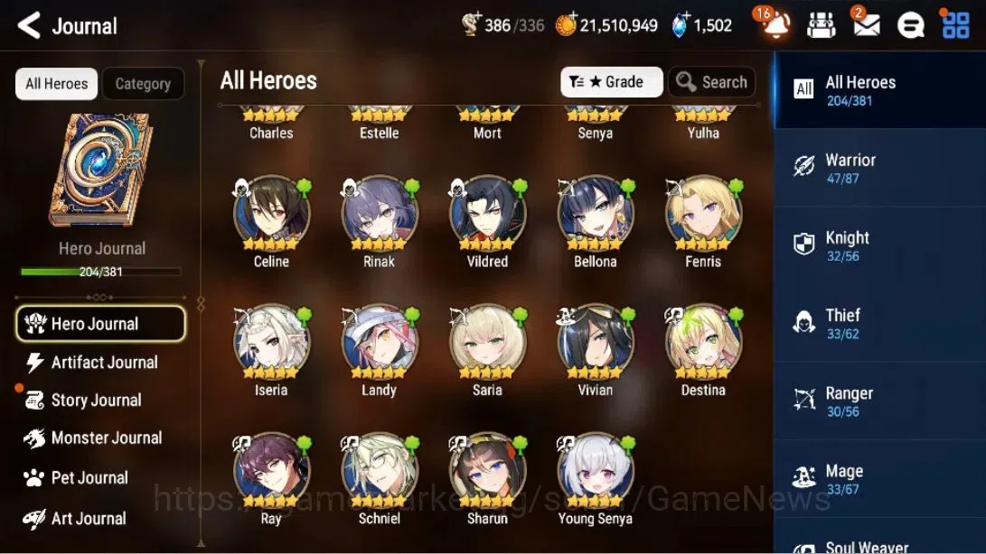 Epic Seven Accounts Asia| 21 ML (Shepherd ot Dark Diene, Rhianna and L image 6