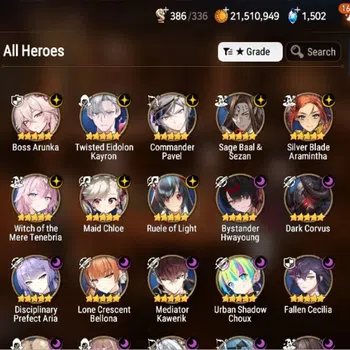Epic Seven Mid-Tier Asia| 21 ML (Shepherd ot Dark Diene, Rhianna and L image 1