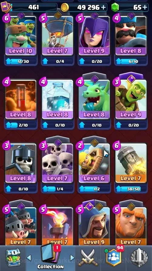 Clash Royale Accounts High-End Lv 461|KTL 10|Trophy 3579|Limited Skin|Card 57/122|4 EVO 0 Hero|1 Champ 3 Legend 15 Epic 15 15