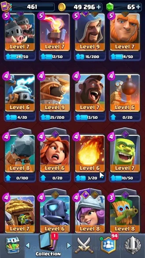 Clash Royale Accounts High-End Lv 461|KTL 10|Trophy 3579|Limited Skin|Card 57/122|4 EVO 0 Hero|1 Champ 3 Legend 15 Epic 15 16